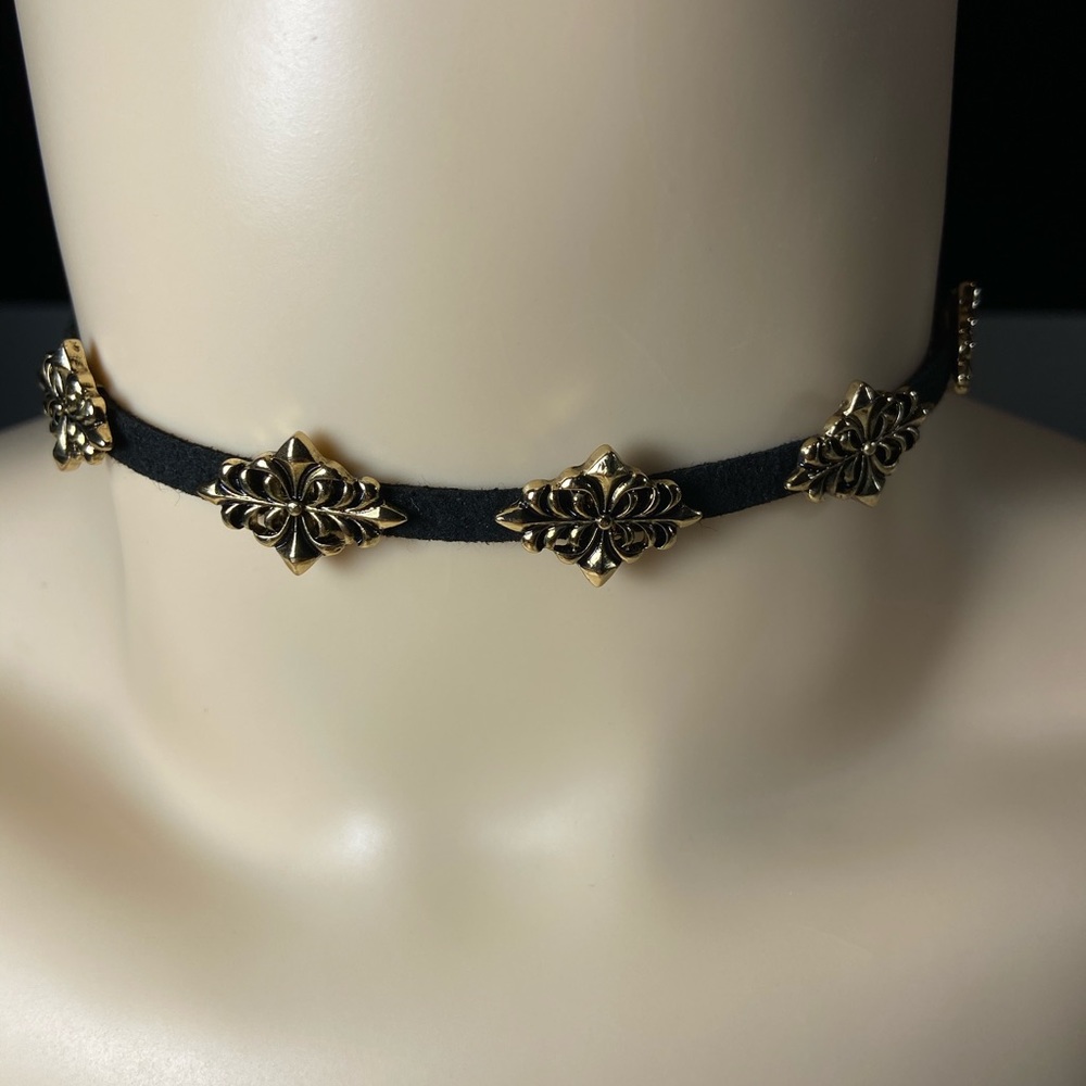 Black and Gold Choker Necklace